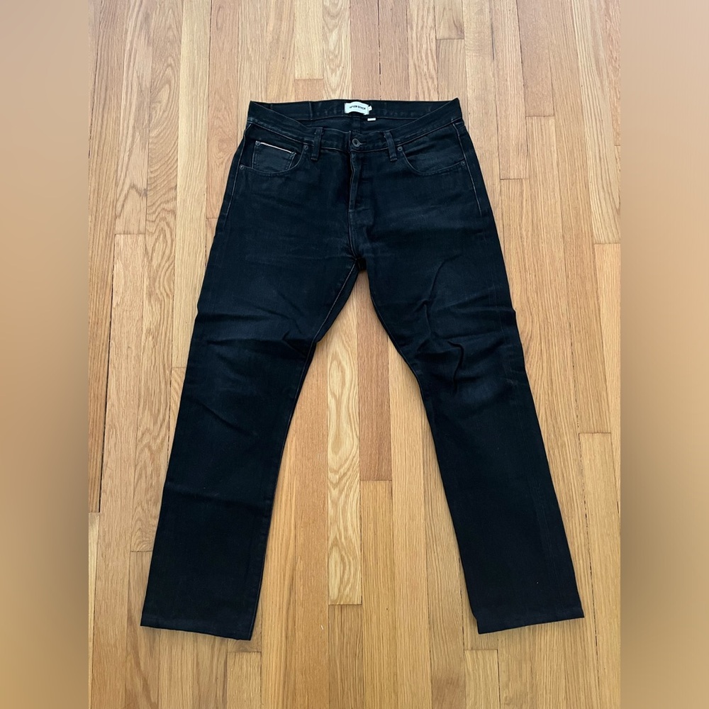 Taylor Stitch 33x28 Black selvedge, slim fit 13oz Kuroki Mills Japanese denim